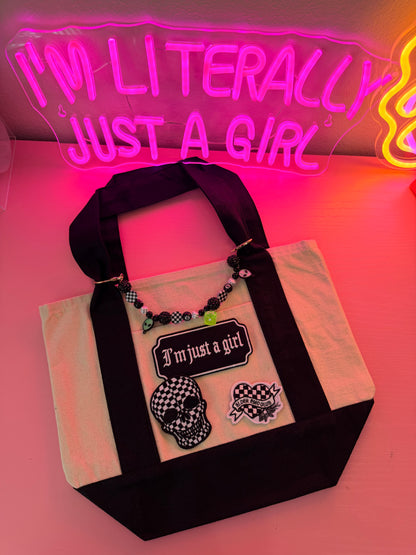 I’M JUST A GIRL MINI TOTE BAG