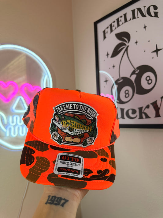 TAKE ME TO THE RIVER TRUCKER HAT