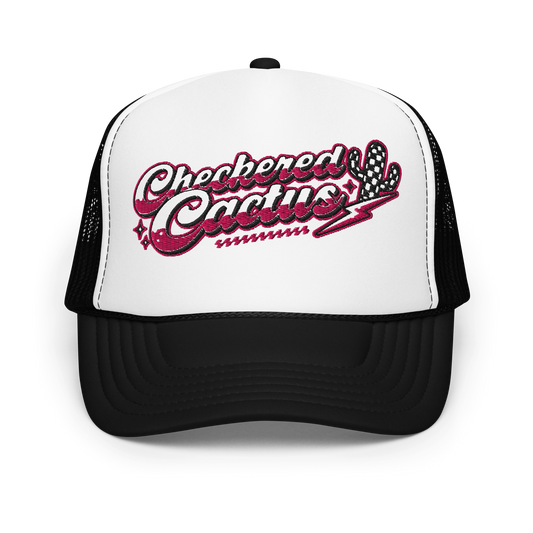 CHECKERED CACTUS TRUCKER HAT