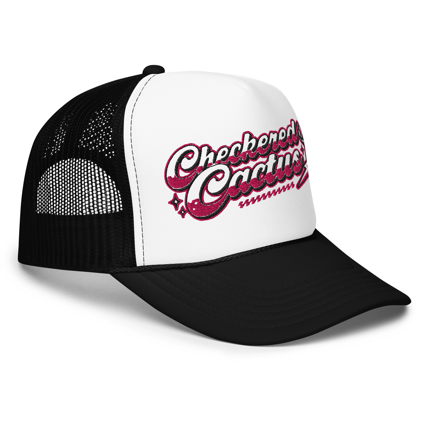 CHECKERED CACTUS TRUCKER HAT