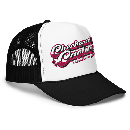CHECKERED CACTUS TRUCKER HAT