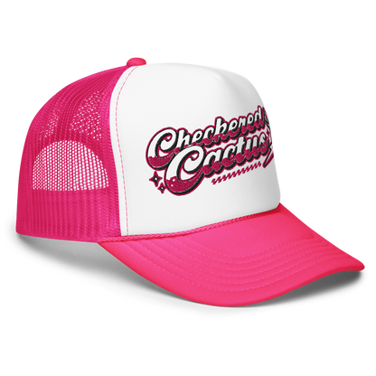 CHECKERED CACTUS TRUCKER HAT