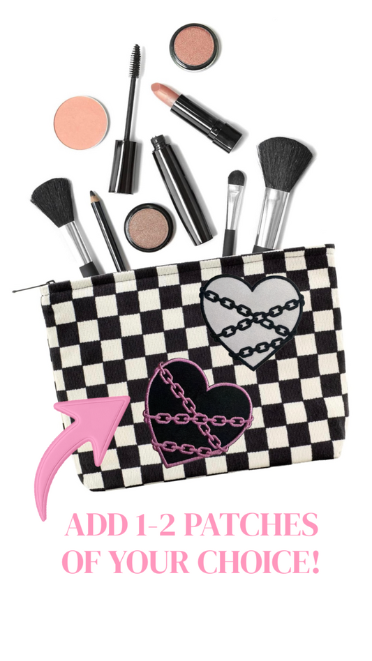 CHECKERED MAKEUP BAG
