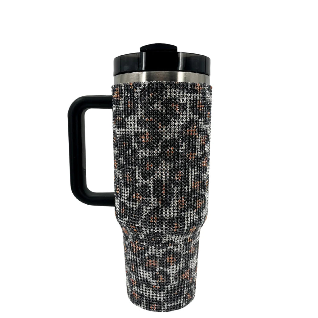 TUMBLER DIAMOND LEOPARD