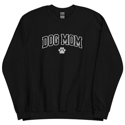 DOG MOM EMBROIDERED CREWNECK