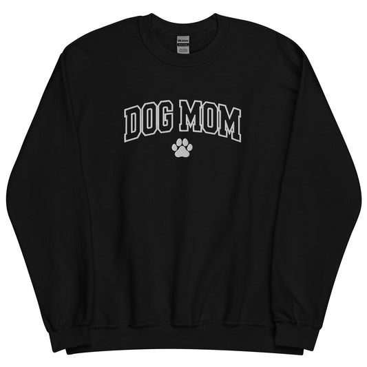 DOG MOM EMBROIDERED CREWNECK
