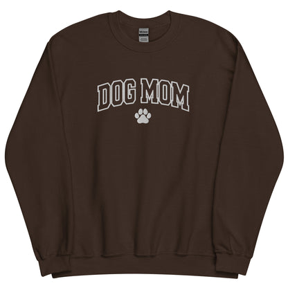 DOG MOM EMBROIDERED CREWNECK
