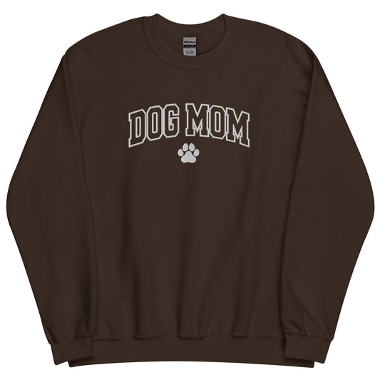 DOG MOM EMBROIDERED CREWNECK