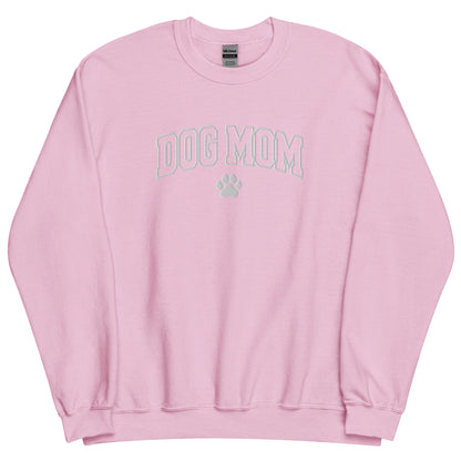 DOG MOM EMBROIDERED CREWNECK